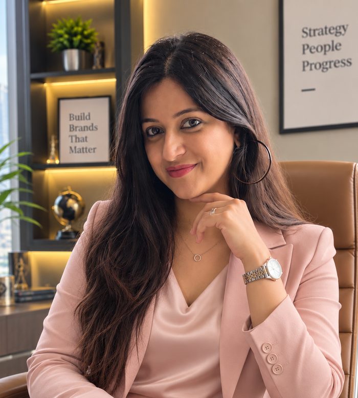 Sakshi Arora, founder of CoreWeb, at her Mumbai office